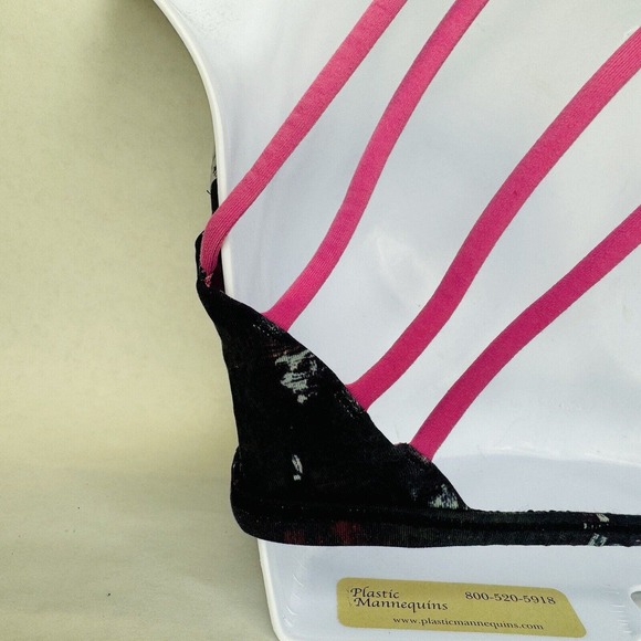 Lululemon Free To Be Wild Sports Bra Kara Blossom Multi Blue Pink Strappy Sz 10 - Picture 7 of 10